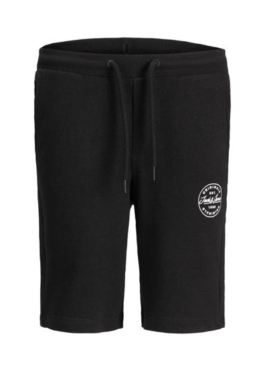 Jack & Jones Junior Black Shark Sweat Shorts (8-16yrs)