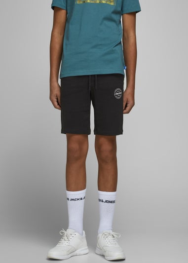 Jack & Jones Junior Black Shark Sweat Shorts (8-16yrs)