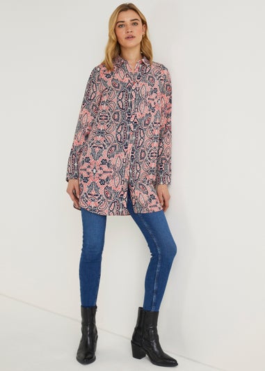 Navy & Pink Aztec Shirt