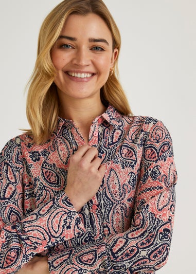 Navy & Pink Aztec Shirt