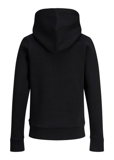 Jack & Jones Junior Black Play Print Logo Hoodie (8-16yrs)