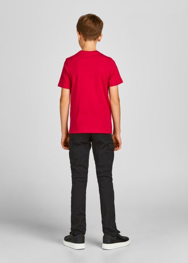 Jack & Jones Junior Red Logo T-Shirt (8-16yrs)