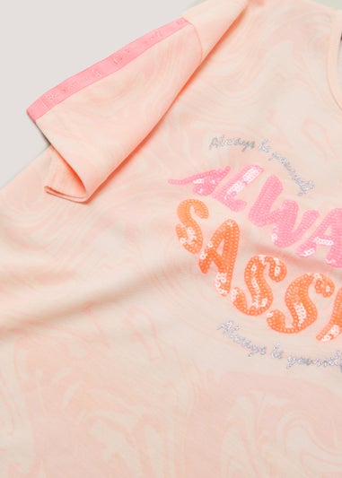 Girls Pink Always Sassy Nightie (4-13yrs)