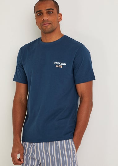 Navy Stripe Weekend Pyjama Set