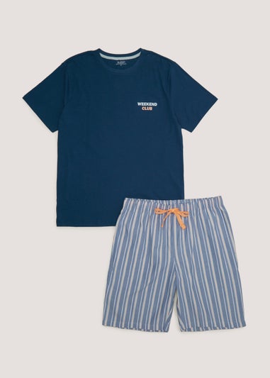 Navy Stripe Weekend Pyjama Set