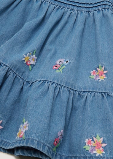 Girls Denim Floral Dress (9mths-6yrs)