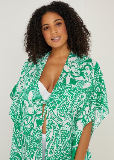 Green Maxi Kimono