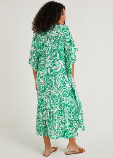 Green Maxi Kimono