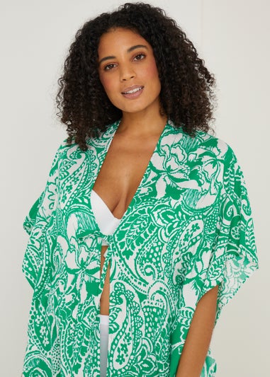 Green Maxi Kimono