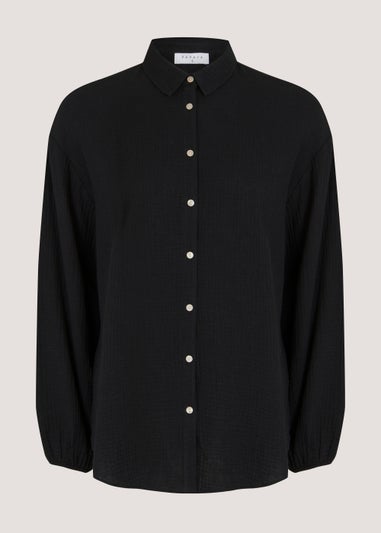 Black Double Cloth Shirt