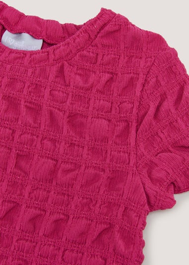 Girls Pink Bubble Top (4-13yrs)