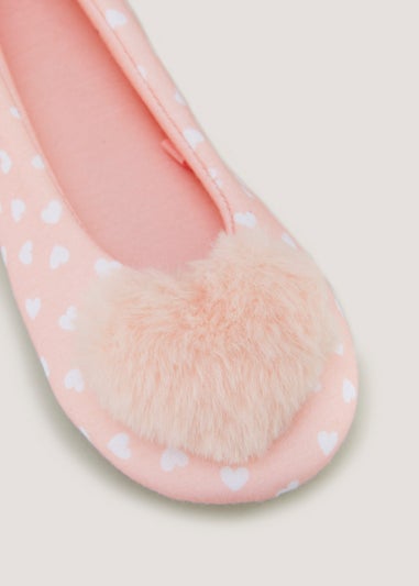 Pink Heart Ballet Slippers