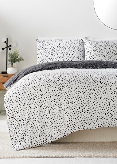 Monochrome Spot Print Duvet Cover