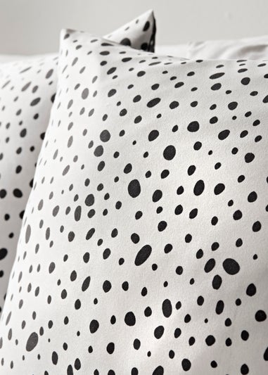 Monochrome Spot Print Duvet Cover