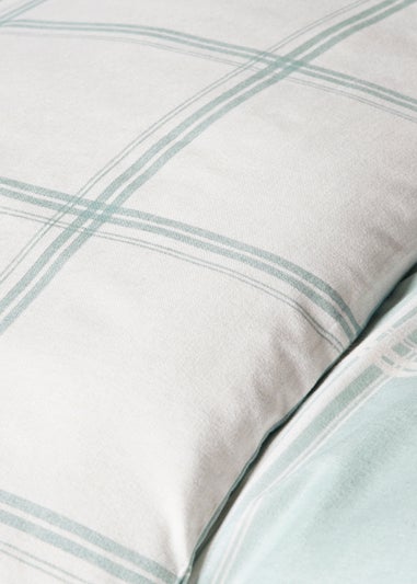 Blue Check Print Duvet Cover