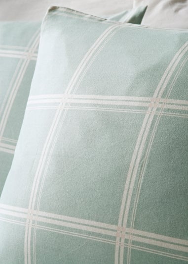 Blue Check Print Duvet Cover