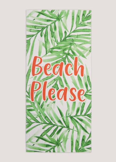 Slogan Print Beach Towel (150cm x 70cm)
