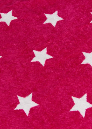 Pink Star Beach Hooded Towel (150cm x 70cm)