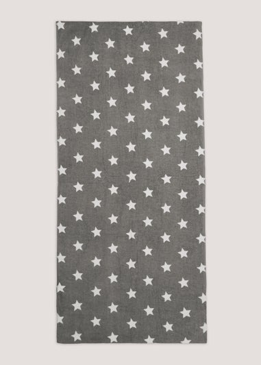 Grey Star Beach Hooded Towel (150cm x 70cm)