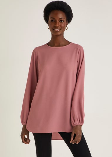 Pink Long Sleeve Bubble Box Top