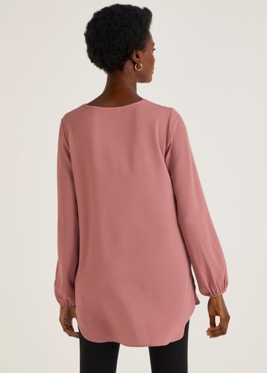 Pink Long Sleeve Bubble Box Top