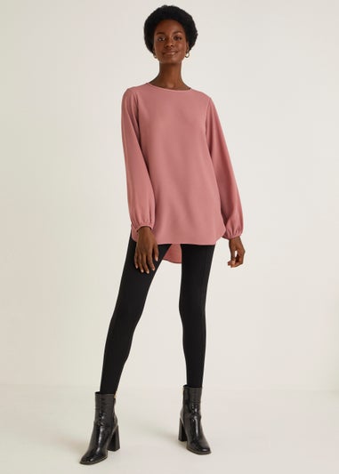 Pink Long Sleeve Bubble Box Top