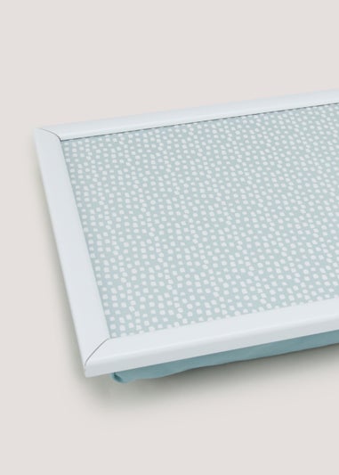 Blue & White Dash Print Lap Tray