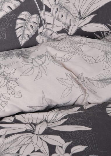 Sleepdown Black Tropical Duvet Cover