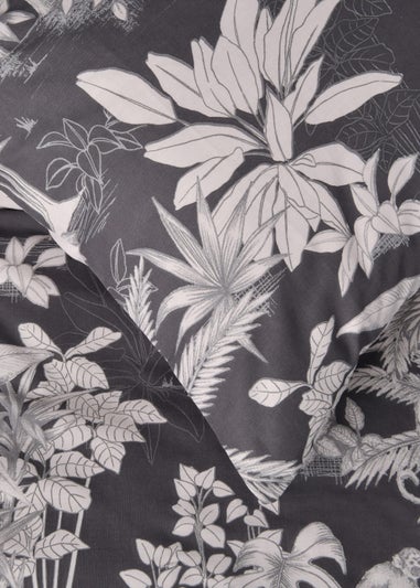 Sleepdown Black Tropical Duvet Cover