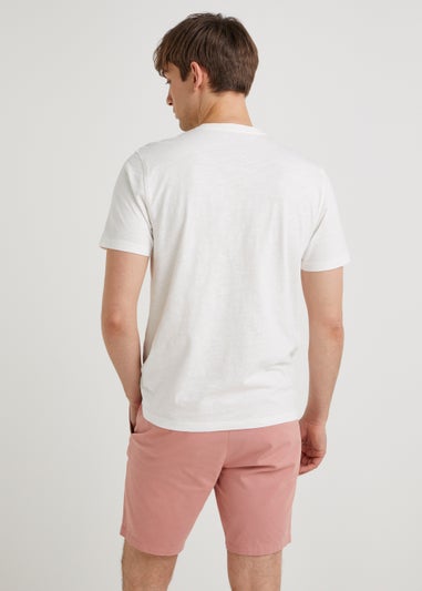 Pink Slim Fit Stretch Chino Shorts