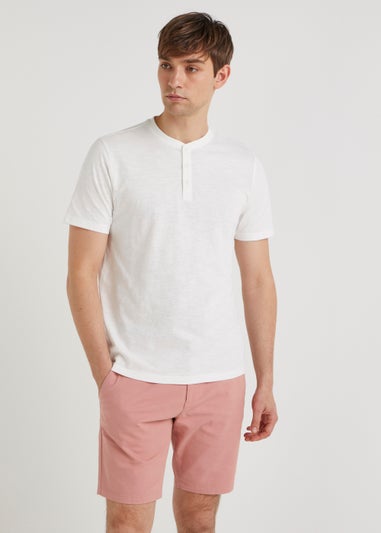 Pink Slim Fit Stretch Chino Shorts