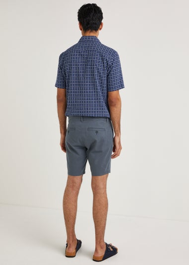 Grey Slim Fit Stretch Chino Shorts