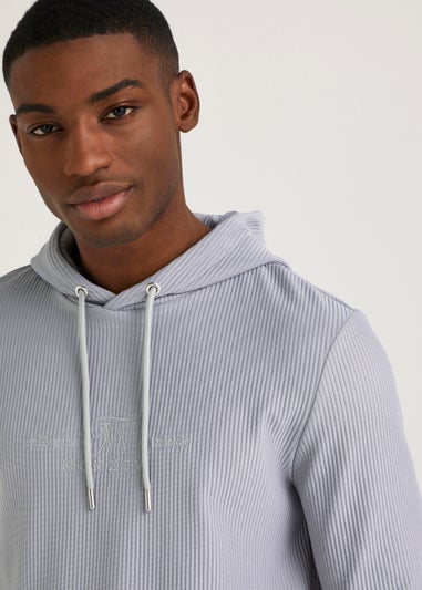 T&W Grey Ribbed Hoodie