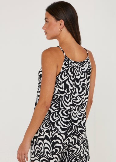 Monochrome Print Cami Co-Ord Top