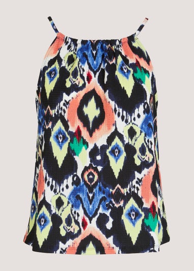 Multicoloured Ikat Print Cami  Co-Ord Top