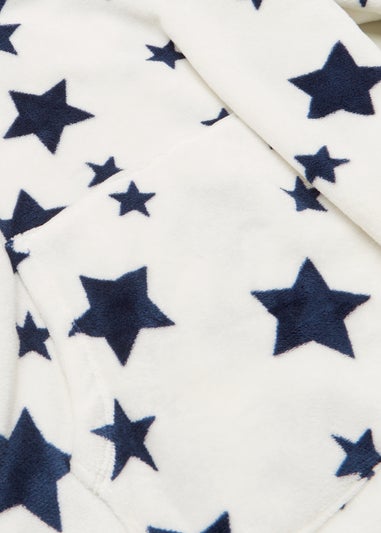 Kids White Star Snuggle Hoodie (4-13yrs)