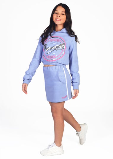 Girls Pineapple Blue Logo Cropped Hoodie (5-13yrs)