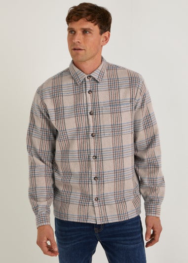 Stone Check Overshirt - Matalan