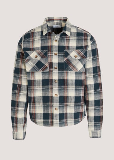 Navy Check Overshirt