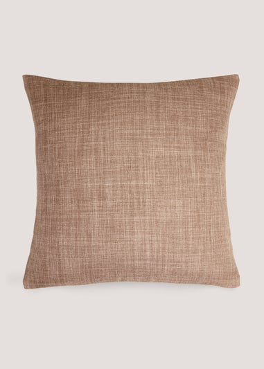 Tan Linen-Look Cushion (43cm x 43cm)