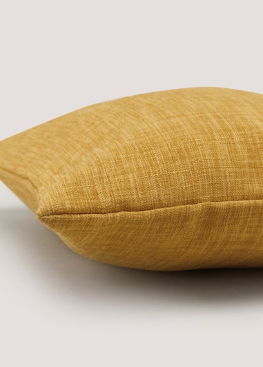 Yellow Linen-Look Cushion (43cm x 43cm)