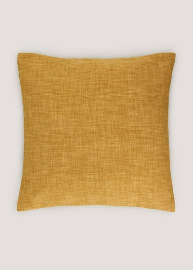 Yellow Linen-Look Cushion (43cm x 43cm)