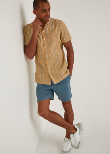 Blue Drawcord Chino Shorts