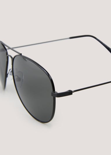Black Aviator Sunglasses - Matalan