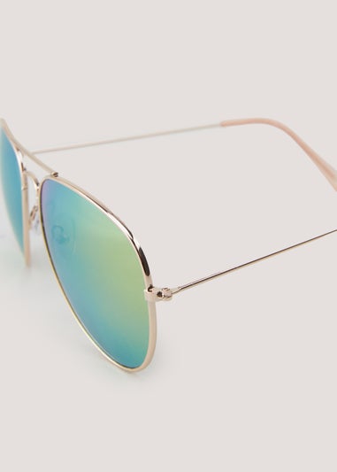 Rose Gold Aviator Sunglasses