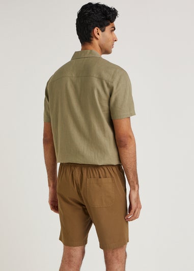 Tan Cotton Shorts