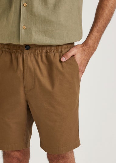 Tan Cotton Shorts