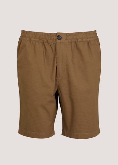 Tan Cotton Shorts