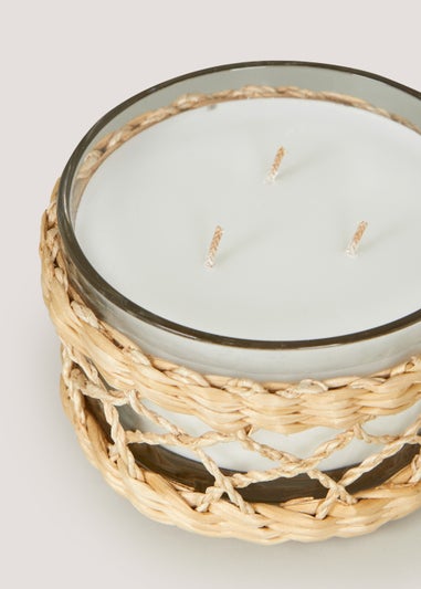 3 Wick Banana Basket Candle (13cm x 8cm)