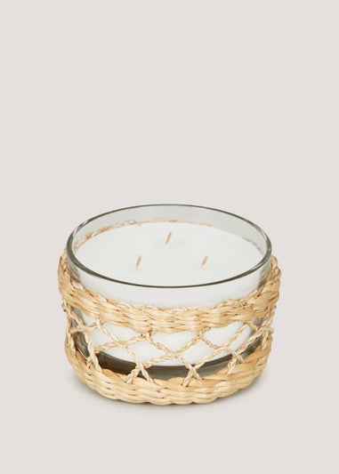 3 Wick Banana Basket Candle (13cm x 8cm)